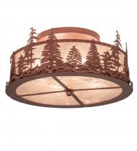 Meyda Blue 219183 - 22" Wide Tall Pines Flushmount