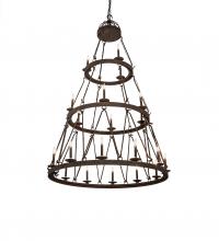 Meyda Blue 233991 - 54" Wide Lakeshore 21 Light Three Tier Chandelier