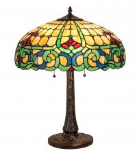 Meyda Blue 242088 - 22" High Duffner & Kimberly Colonial Table Lamp
