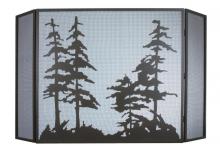 Meyda Blue 31676 - 68" Wide X 39" High Tall Pines Fireplace Screen