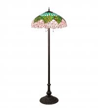 Meyda Blue 37706 - 62" High Tiffany Cabbage Rose Floor Lamp