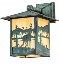 Meyda Blue 39867 - 9" Wide Seneca Deer Creek Solid Mount Wall Sconce