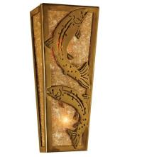 Meyda Blue 69242 - 5"W Leaping Trout Wall Sconce
