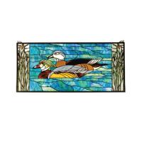 Meyda Blue 77712 - 35"W X 16"H Wood Ducks Stained Glass Window