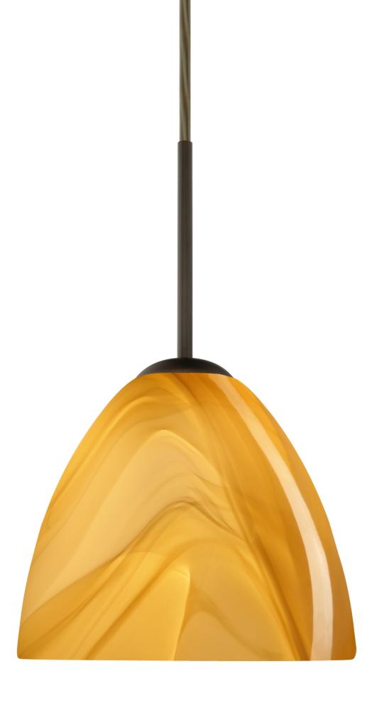 Besa Sasha LED Pendant 1Bt Honey Bronze 1x9W LED