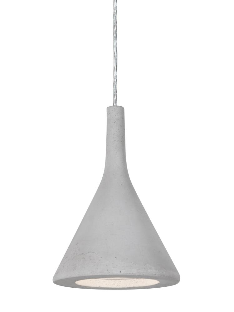 Besa Gala Pendant, Natural, Satin Nickel Finish, 1x9W LED