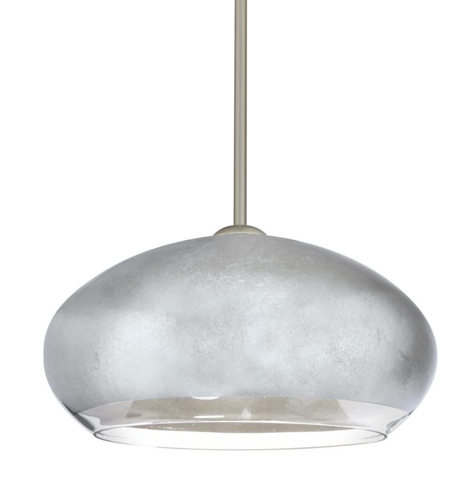 Besa Brio 14 Stem Pendant Satin Nickel Silver Foil 1x75W Medium Base