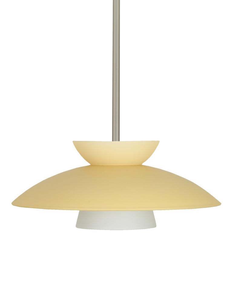 Besa Trilo 15 Stem Pendant Satin Nickel Champagne 1x75W Medium Base