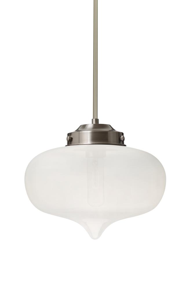 Besa Mira Stem Pendant Satin Nickel Frost 1x60W T10