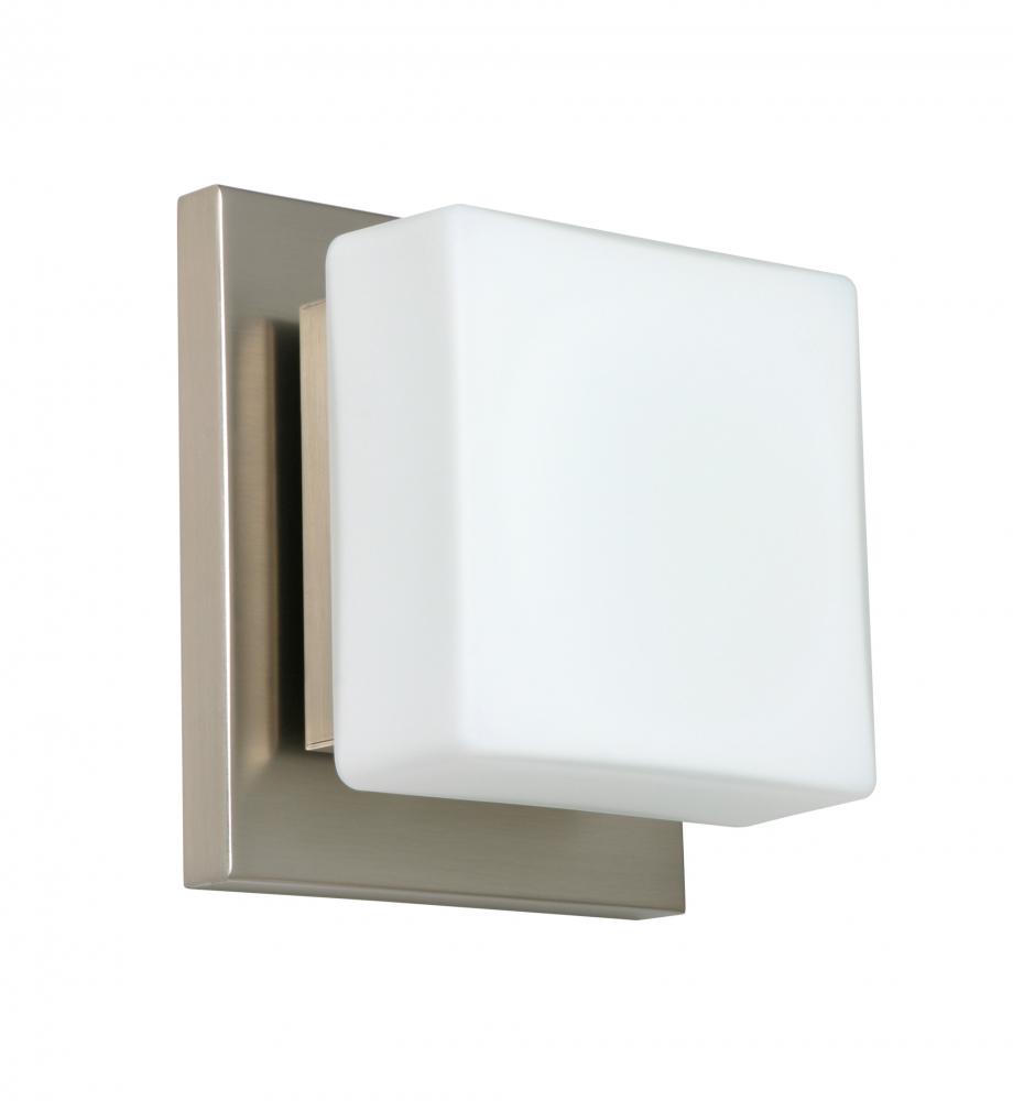 Besa Wall Alex Satin Nickel Opal Matte 1x5W LED