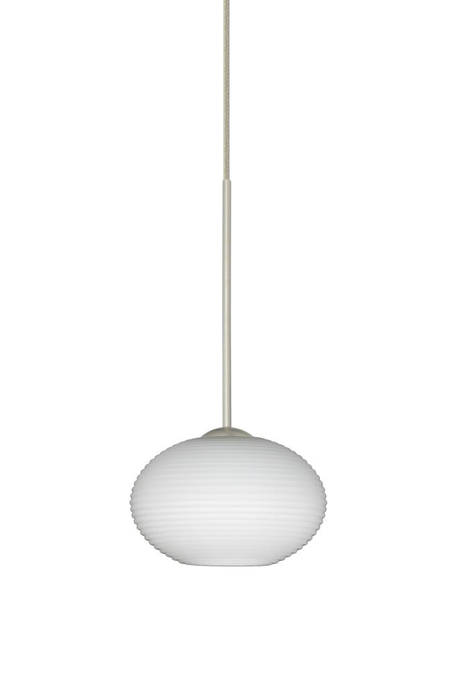 Besa Pendant Lasso Satin Nickel Opal Matte 1x5W LED