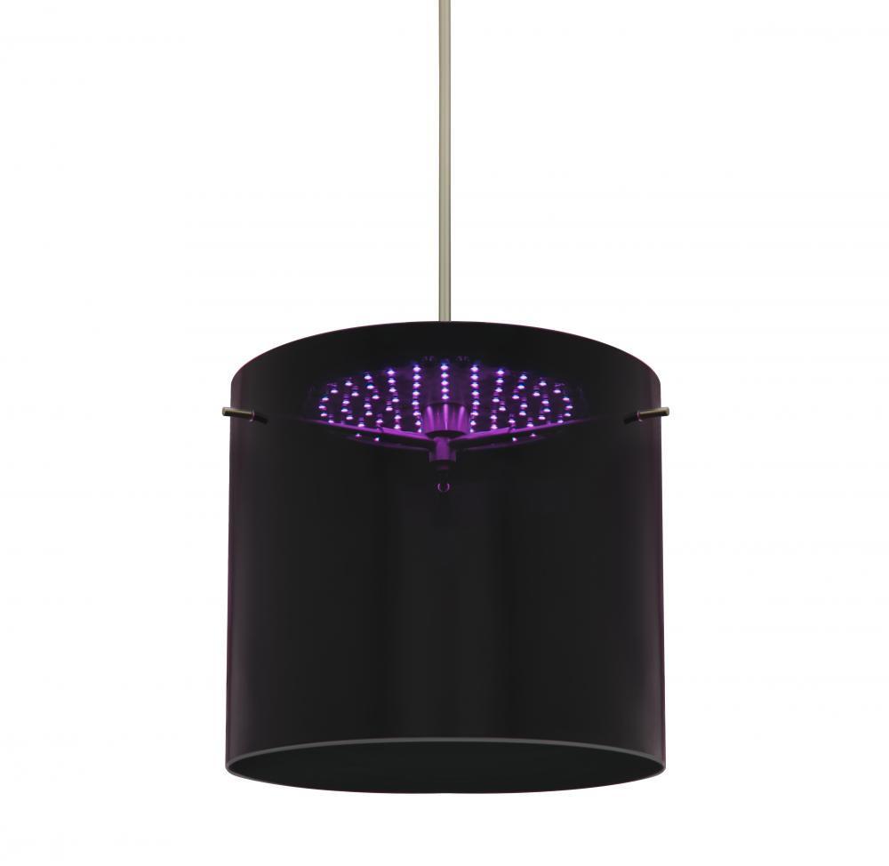 Besa, Fusion 12 Stem Pendant, Purple, Satin Nickel, 1x20W LED