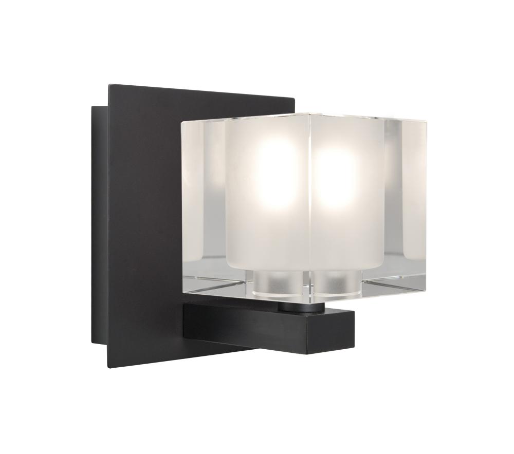 Besa, Bolo Vanity, Clear/Frost, Bronze Finish, 1x5W LED