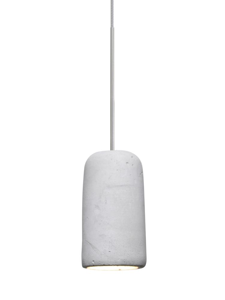 Besa Glide Cord Pendant, Natural, Satin Nickel Finish, 1x2W LED