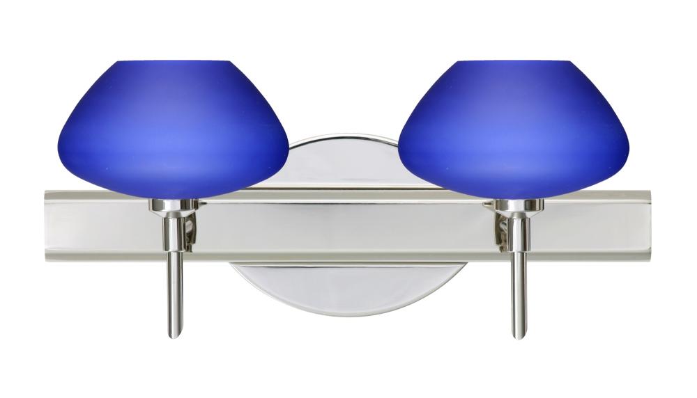 Besa Wall Peri Chrome Blue Matte 2x5W LED