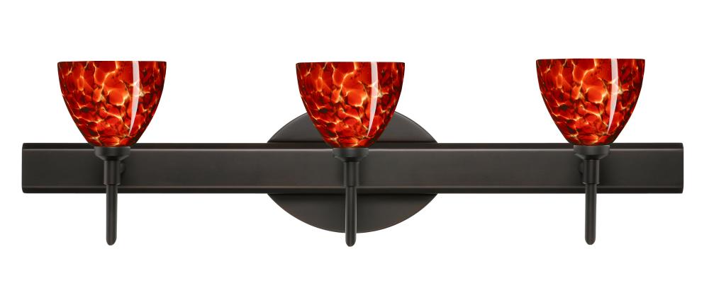 Besa Divi Wall 3SW Garnet Bronze 3x40W G9