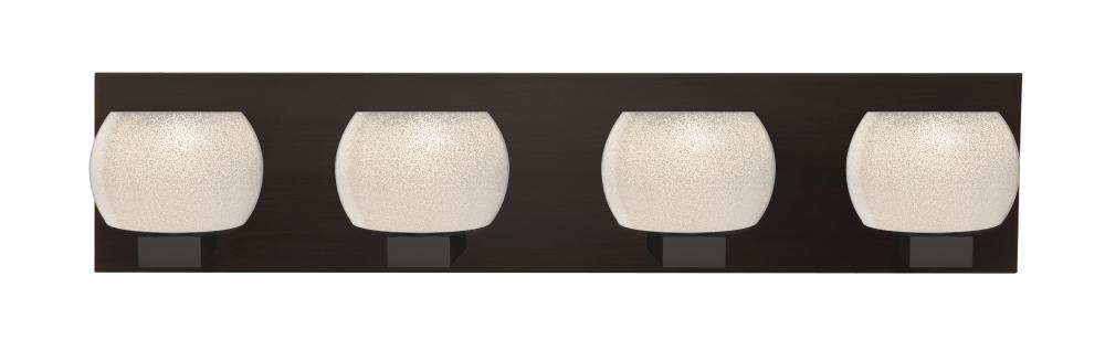 Besa, Keno Vanity, White Sand, Bronze Finish, 4x3W LED