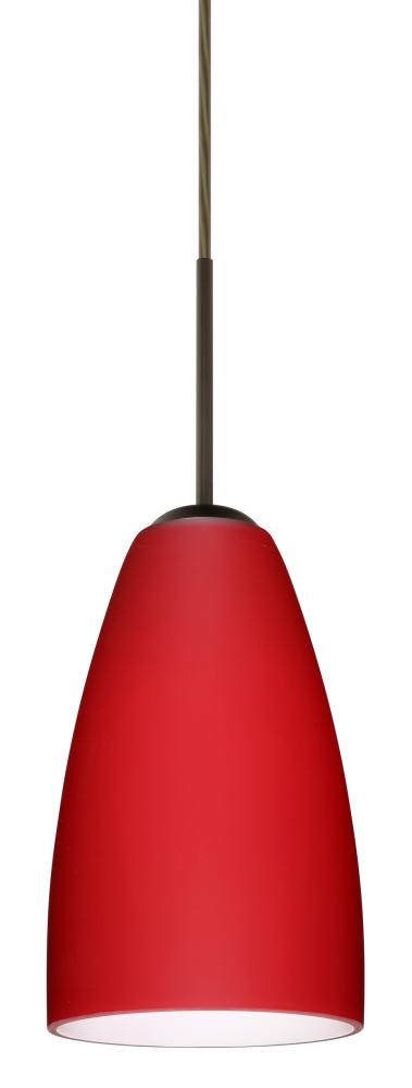 Besa Riva 9 Pendant For Multiport Canopy Bronze Ruby Matte 1x75W Medium Base