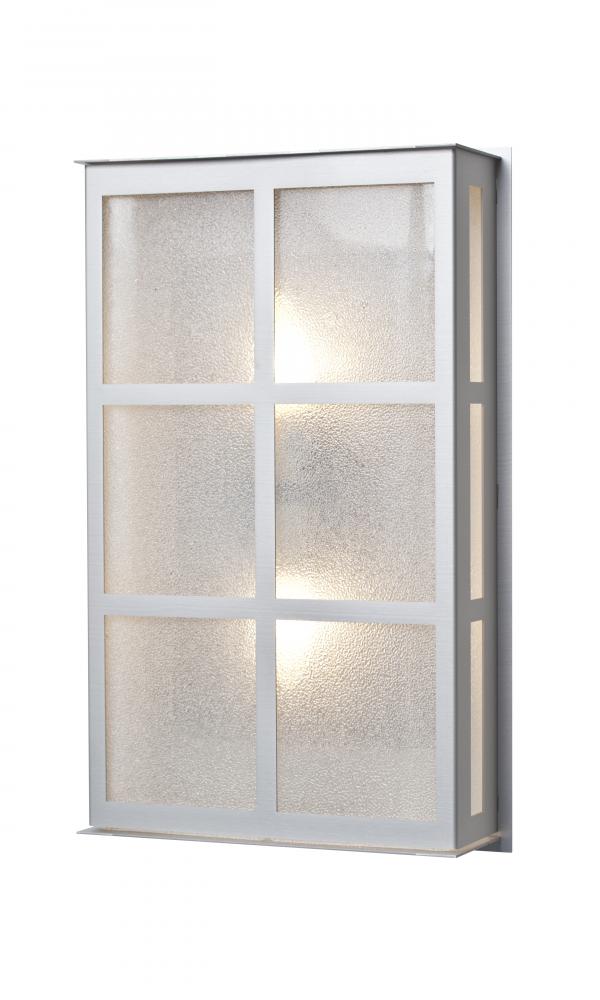Besa Outdoor Bree 16 Brushed Aluminum Glitter Glass 2x9W LED