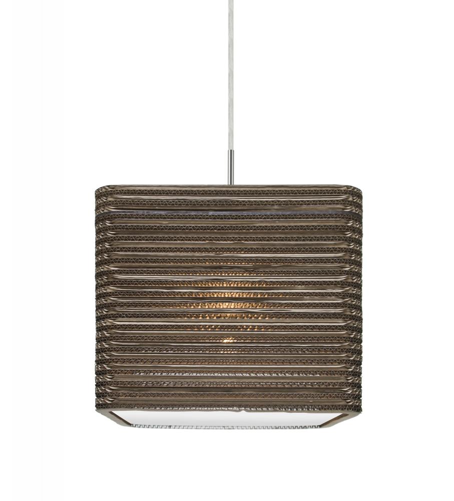 Besa, Kirk 12 Cord Pendant For Multiport Canopies, Satin Nickel Finish, 1x9W LED