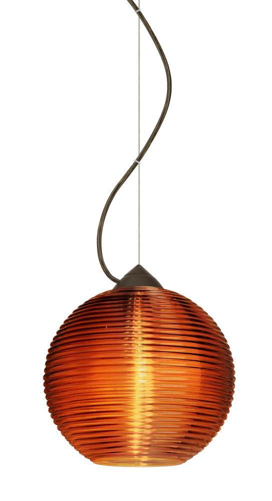 Besa Kristall 8 Pendant Bronze Amber 1x75W Medium Base