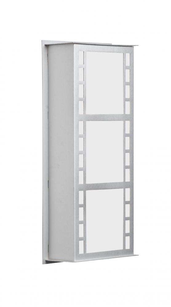 Besa Outdoor Napoli 16 Brushed Aluminum White Acrylic 2x60W B10