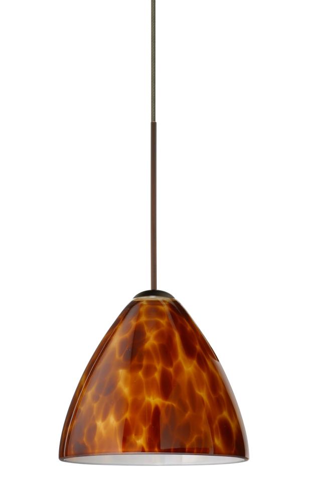 Besa Pendant Mia Bronze Amber Cloud 1x50W Halogen