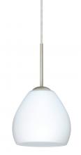 Besa Lighting 1BT-412207-LED-SN - Besa Bolla LED Pendant Opal Matte Satin Nickel 1x9W LED