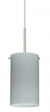 Besa Lighting 1BT-4404KR-MED-SN - Besa Stilo 7 Pendant Satin Nickel Chalk 1x40W B10 Med