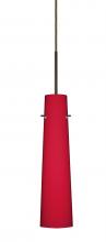 Besa Lighting 1BT-5674RM-LED-BR - Besa Camino Pendant Bronze Ruby Matte 1x5W LED