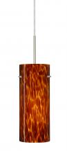 Besa Lighting 1JC-412318-SN - Besa Stilo 10 Pendant Satin Nickel Amber Cloud 1x100W Medium Base