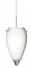 Besa Lighting 1JC-412506-LED-SN - Besa Juli LED Pendant Opal Glossy Satin Nickel 1x9W LED