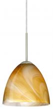 Besa Lighting 1JC-4470HN-LED-SN - Besa Vila LED Pendant Honey Satin Nickel 1x9W LED