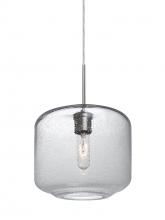 Besa Lighting 1JC-NILES10CL-SN - Besa Niles 10 Pendant, Clear Bubble, Satin Nickel Finish, 1x60W Medium Base T10