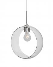 Besa Lighting 1JC-PLATOCL-SN-NI - Besa, Plato Cord Pendant, Clear, Satin Nickel Finish, 1x60W Medium Base