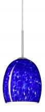 Besa Lighting 1JT-169786-SN - Besa Lucia Pendant Satin Nickel Blue Cloud 1x75W Medium Base