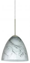 Besa Lighting 1JT-4470MG-SN - Besa Vila Pendant Satin Nickel Marble Grigio 1x60W Medium Base