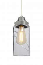 Besa Lighting 1JT-BLINKCL-EDIL-SN - Besa, Blink Cord Pendant, Clear, Satin Nickel Finish, 1x4W LED Filament