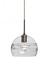 Besa Lighting 1JT-SPIR8CL-BR - Besa Spirit 8 Pendant, Clear, Bronze Finish, 1x60W Medium Base