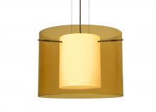 Besa Lighting 1KG-G00707-BR - Besa Pendant Pahu 16 Bronze Transparent Armagnac/Opal 1x150W Medium Base A21