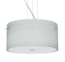 Besa Lighting 1KV-4008KR-LED-SN - Besa Tamburo 16 Pendant Chalk Satin Nickel 3x11W LED