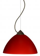 Besa Lighting 1KX-420131-LED-BR - Besa Tessa LED Cable Pendant Red Matte Bronze 1x9W LED