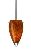 Besa Lighting 1TT-412518-LED-SN - Besa Juli LED Pendant Amber Cloud Satin Nickel 1x9W LED