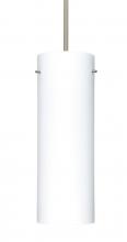 Besa Lighting 1TT-412807-SN - Besa Stem Pendant Stilo 18 Satin Nickel Opal Matte 1x150W Medium Base A21