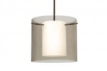 Besa Lighting 1TT-S18407-LED-BR - Besa Pendant Pahu 12 Bronze Transparent Smoke 1x11W LED