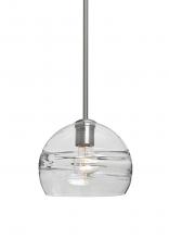 Besa Lighting 1TT-SPIR8CL-SN - Besa Spirit 8 Pendant, Clear, Satin Nickel Finish, 1x60W Medium Base