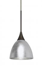 Besa Lighting 1XC-1758SF-BR - Besa Divi Pendant, Silver Foil, Bronze, 1x50W Halogen