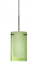 Besa Lighting 1XC-L44007-BR - Besa Pendant Pahu 4 Bronze Transparent Olive/Opal 1x35W Halogen