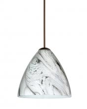 Besa Lighting 1XT-1779MG-BR - Besa Pendant Mia Bronze Marble Grigio 1x50W Halogen