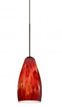 Besa Lighting 1XT-719841-BR - Besa Pendant Karli Bronze Garnet 1x50W Halogen